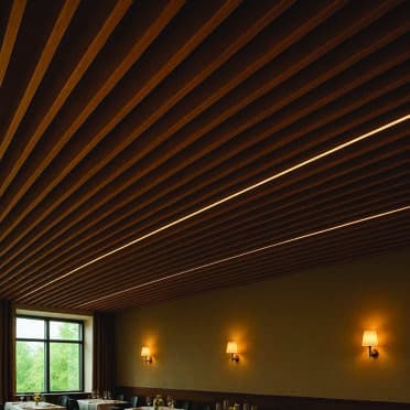 Metal ceiling finish detail